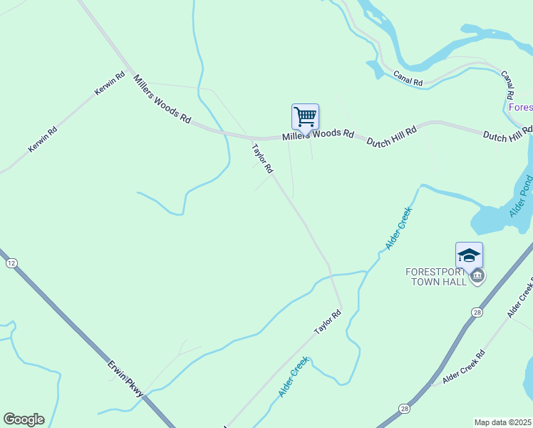map of restaurants, bars, coffee shops, grocery stores, and more near 9863 Taylor Rd in Forestport