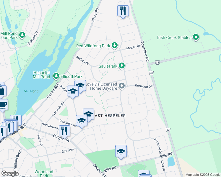 map of restaurants, bars, coffee shops, grocery stores, and more near 73 McCormick Drive in Cambridge