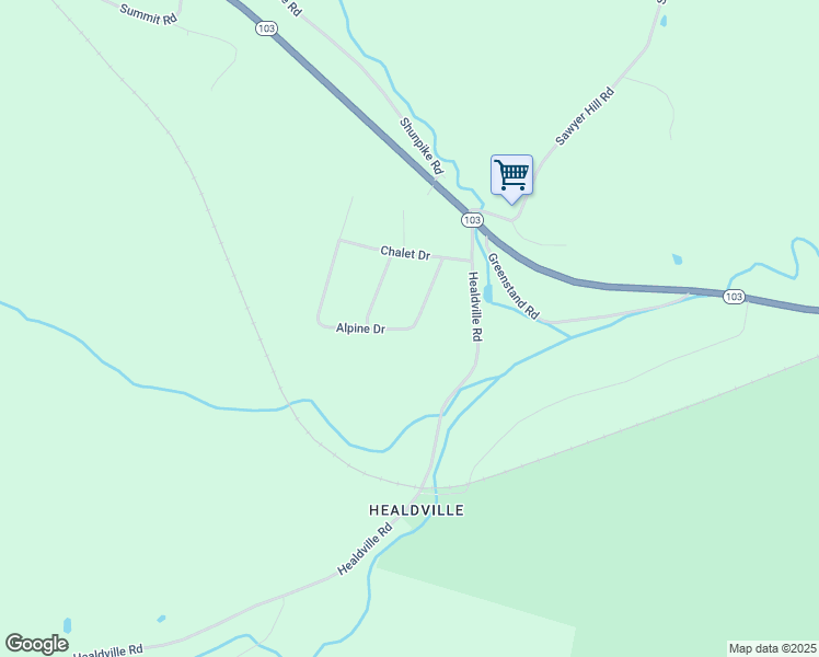 map of restaurants, bars, coffee shops, grocery stores, and more near 6 Alpine Drive in Mount Holly
