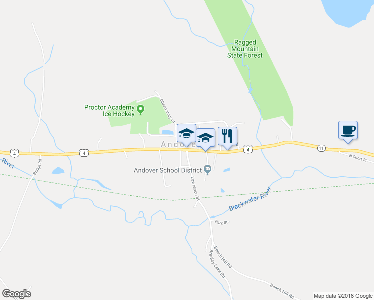 map of restaurants, bars, coffee shops, grocery stores, and more near in Andover