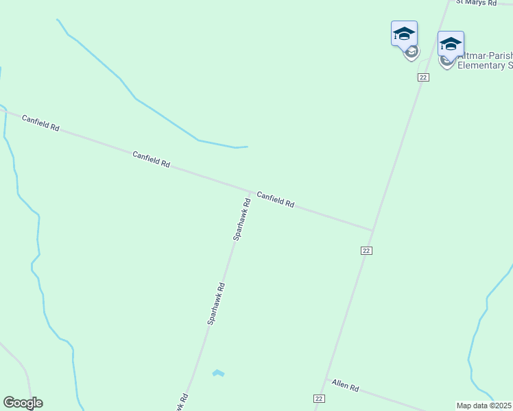 map of restaurants, bars, coffee shops, grocery stores, and more near 271 Sparhawk Road in Parish