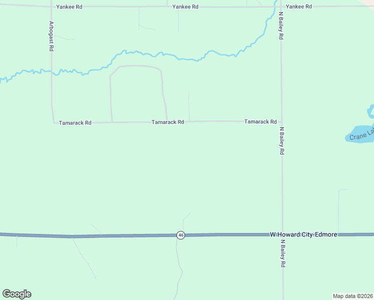 map of restaurants, bars, coffee shops, grocery stores, and more near 16431 Tamarack Road in Howard City