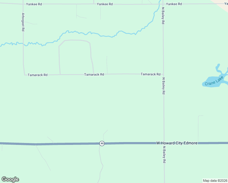 map of restaurants, bars, coffee shops, grocery stores, and more near 16431 Tamarack Road in Howard City