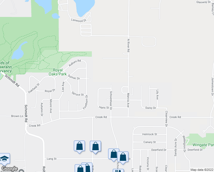map of restaurants, bars, coffee shops, grocery stores, and more near 1416 Hans Street in West Bend