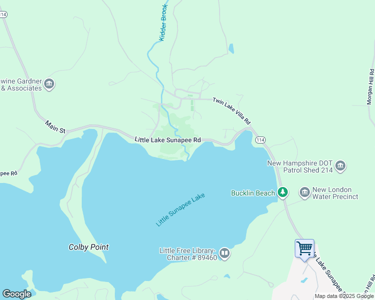 map of restaurants, bars, coffee shops, grocery stores, and more near 885 Little Lake Sunapee Road in New London