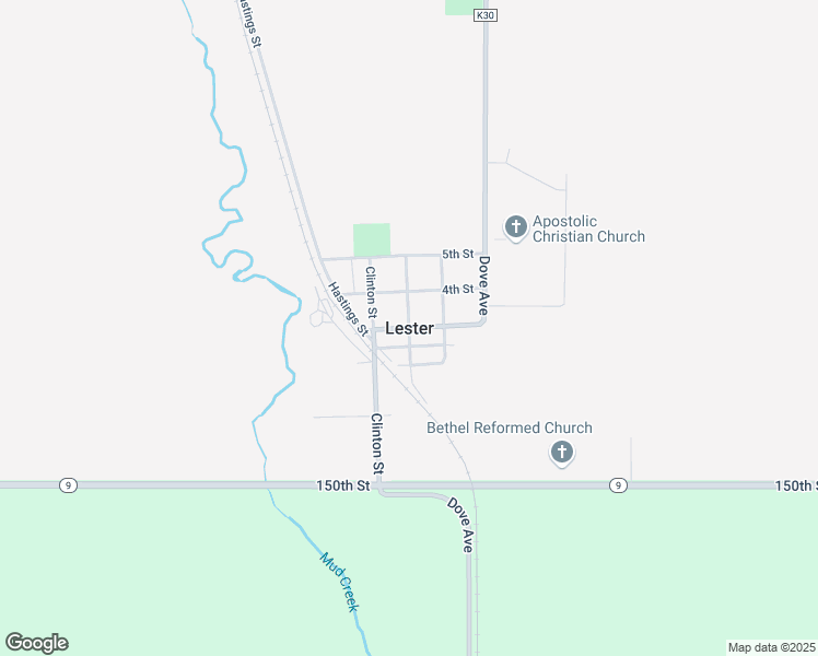 map of restaurants, bars, coffee shops, grocery stores, and more near in Lester