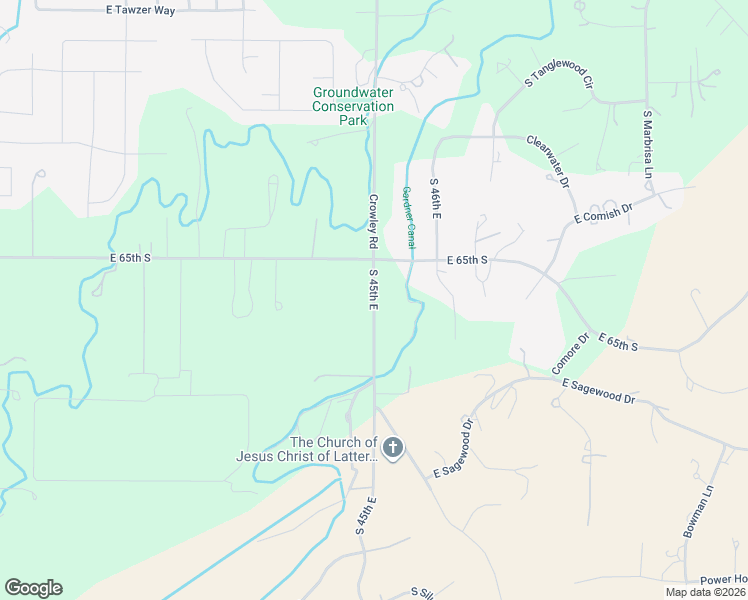 map of restaurants, bars, coffee shops, grocery stores, and more near 2128 North 2800 East in Idaho Falls