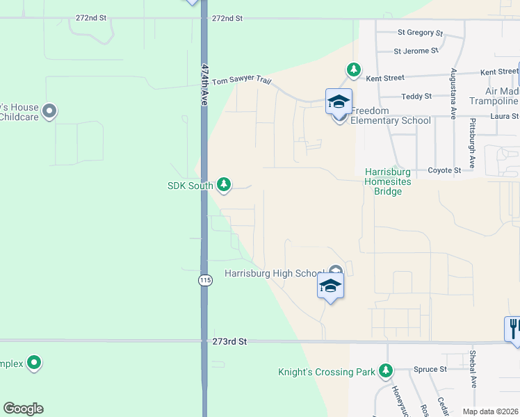 map of restaurants, bars, coffee shops, grocery stores, and more near 1410 Kayla Place in Harrisburg