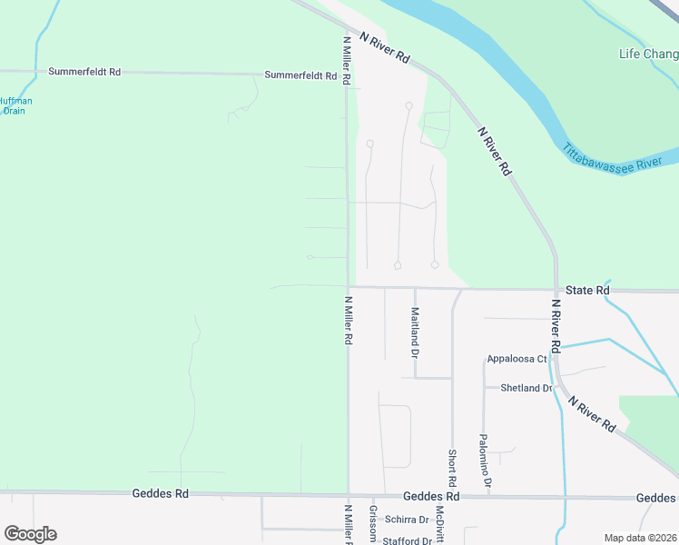 map of restaurants, bars, coffee shops, grocery stores, and more near 8020 Winchester Court in Saginaw