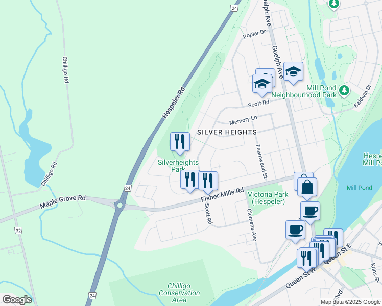 map of restaurants, bars, coffee shops, grocery stores, and more near 35 Sacha Road in Cambridge