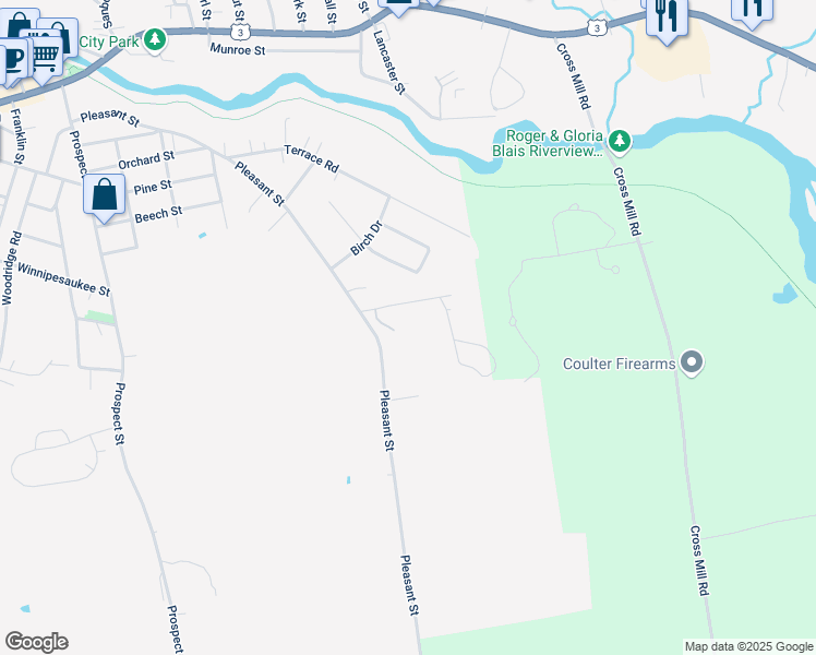 map of restaurants, bars, coffee shops, grocery stores, and more near 7 Baldwin Street in Franklin