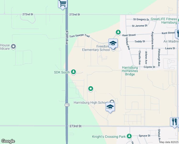 map of restaurants, bars, coffee shops, grocery stores, and more near 1301 Willow West in Harrisburg