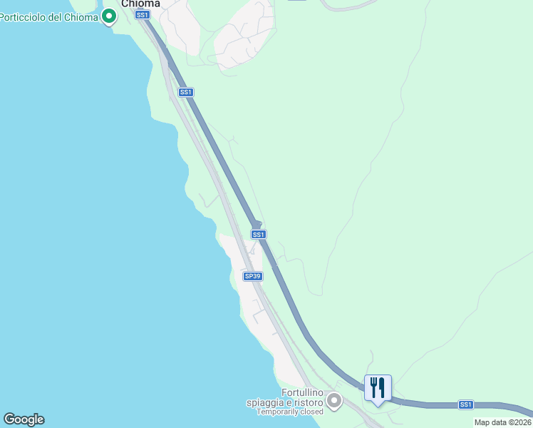 map of restaurants, bars, coffee shops, grocery stores, and more near 4 Via Variante Aurelia in Provincia di Livorno