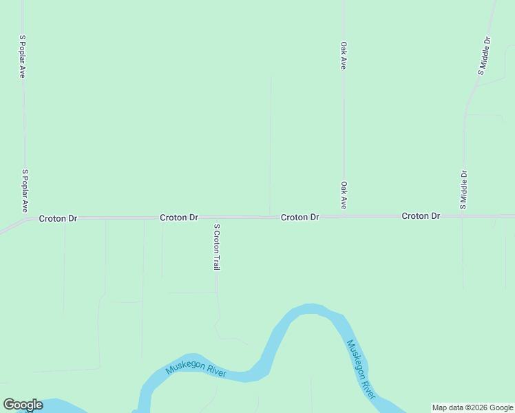 map of restaurants, bars, coffee shops, grocery stores, and more near 3747 Croton Drive in Newaygo