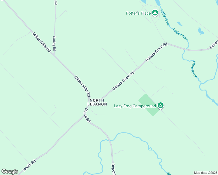 map of restaurants, bars, coffee shops, grocery stores, and more near 222 Bakers Grant Road in Lebanon