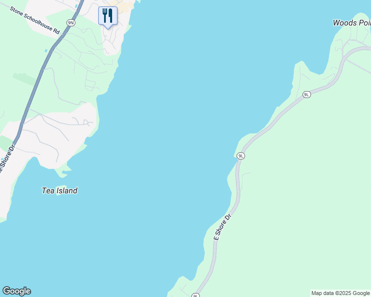 map of restaurants, bars, coffee shops, grocery stores, and more near in Lake George