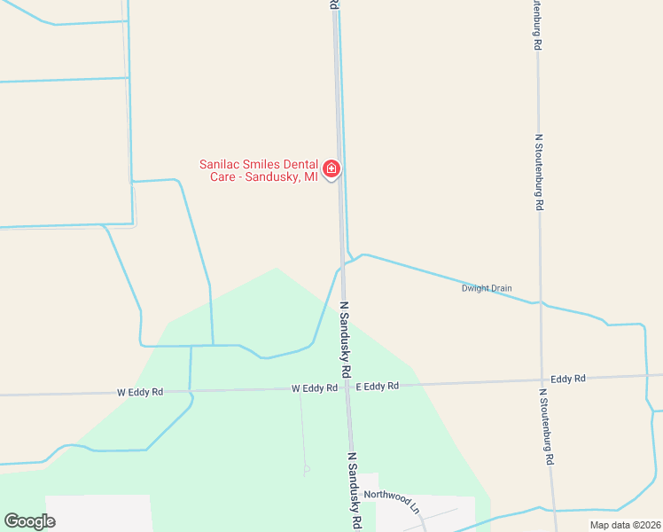 map of restaurants, bars, coffee shops, grocery stores, and more near 627 North Sandusky Road in Sandusky