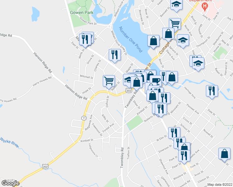 map of restaurants, bars, coffee shops, grocery stores, and more near 4 Lebanon Ct in Sanford