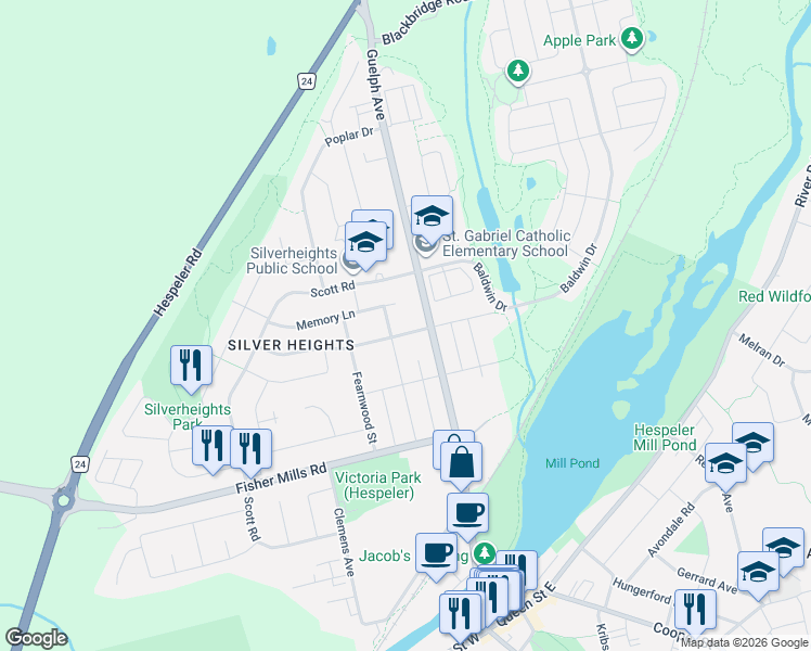 map of restaurants, bars, coffee shops, grocery stores, and more near 19 Milton Avenue West in Cambridge