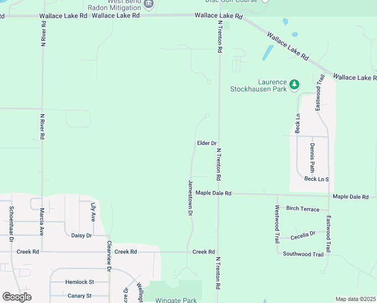 map of restaurants, bars, coffee shops, grocery stores, and more near 6874 Jamestown Drive in West Bend