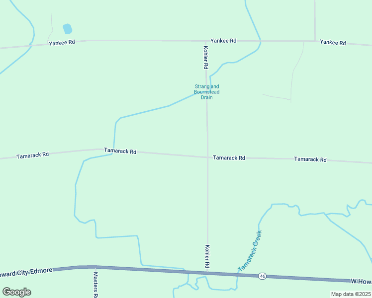 map of restaurants, bars, coffee shops, grocery stores, and more near 13719 Tamarack Road in Howard City