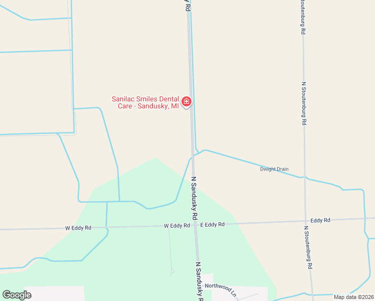 map of restaurants, bars, coffee shops, grocery stores, and more near 627 North Sandusky Road in Sandusky