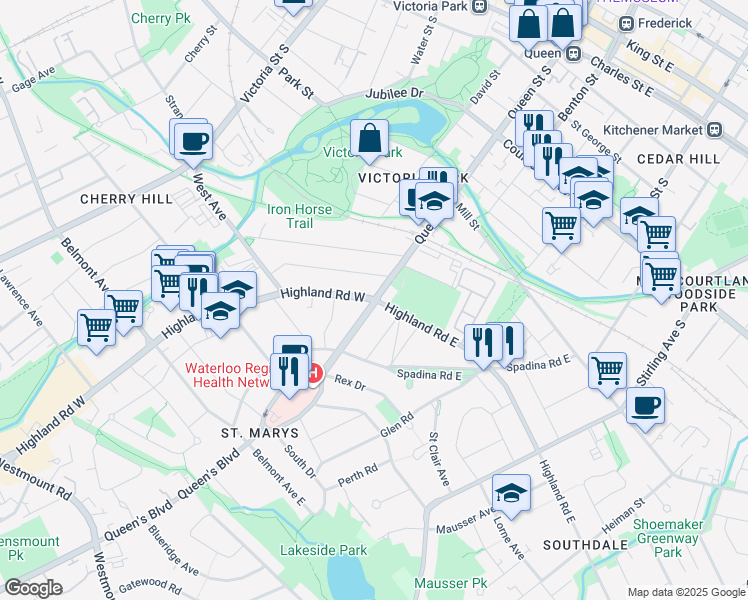 Queen's Blvd & Highland Rd E, Kitchener ON Walk Score