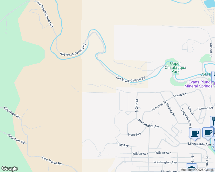 map of restaurants, bars, coffee shops, grocery stores, and more near 2700 Doran Road in Hot Springs