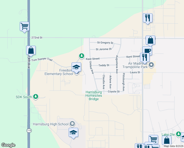 map of restaurants, bars, coffee shops, grocery stores, and more near 507 United Avenue in Harrisburg