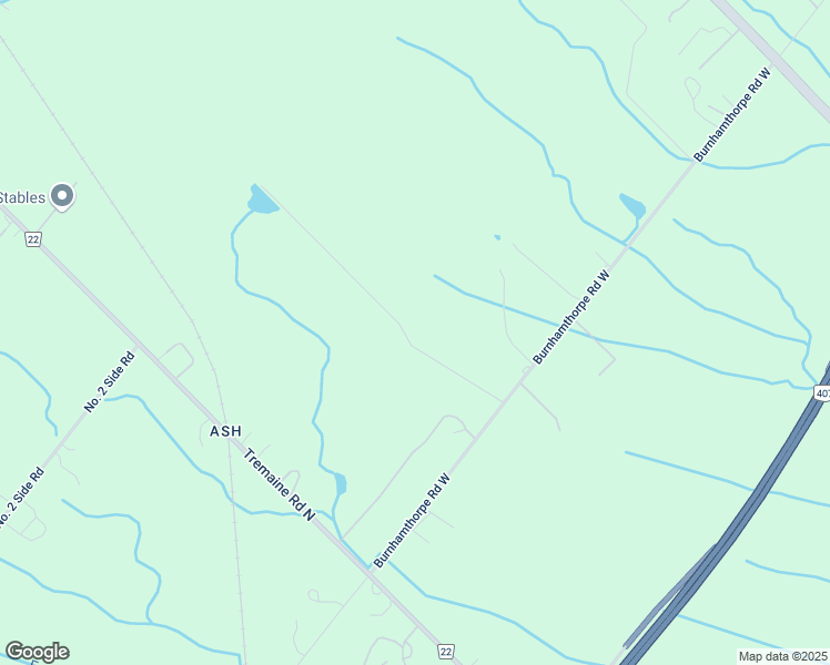 map of restaurants, bars, coffee shops, grocery stores, and more near 3369 Burnhamthorpe Road West in Milton
