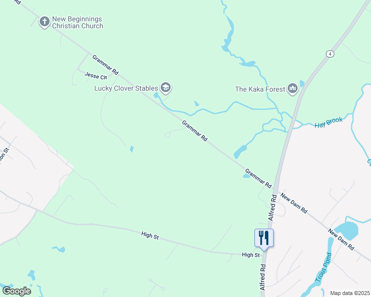 map of restaurants, bars, coffee shops, grocery stores, and more near 352 Grammar Road in Sanford