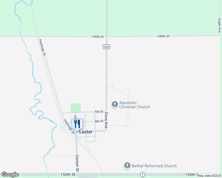 map of restaurants, bars, coffee shops, grocery stores, and more near 802-808 Dove Avenue in Lester