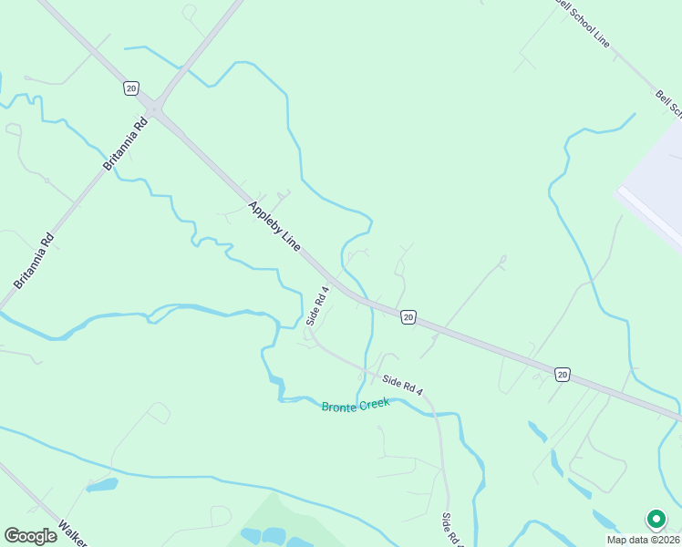 map of restaurants, bars, coffee shops, grocery stores, and more near 5551 Appleby Line in Burlington