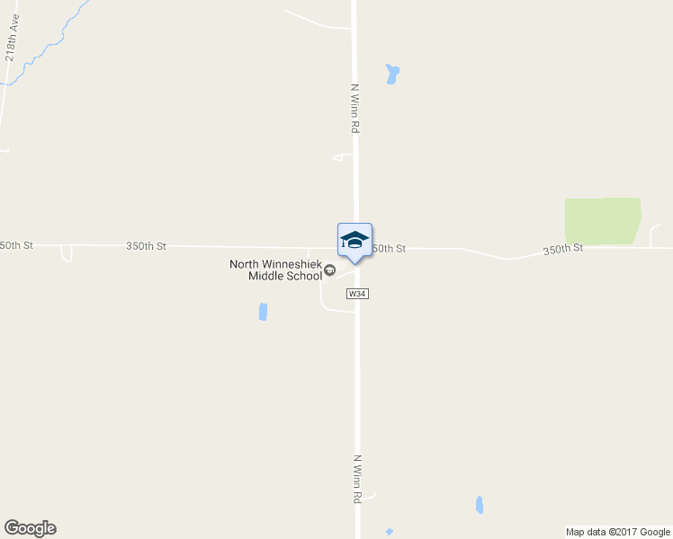 map of restaurants, bars, coffee shops, grocery stores, and more near 3495 North Winn Road in Decorah