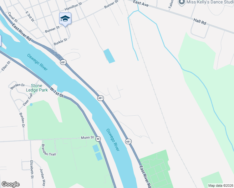 map of restaurants, bars, coffee shops, grocery stores, and more near 4 Debbie Lane in Oswego