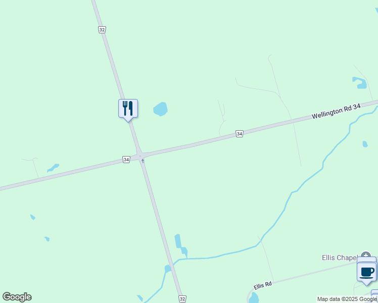 map of restaurants, bars, coffee shops, grocery stores, and more near 6627 Wellington County Road 34 in Cambridge