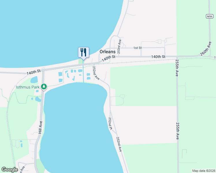map of restaurants, bars, coffee shops, grocery stores, and more near 14204-14388 Pioneer Beach Rd in Spirit Lake
