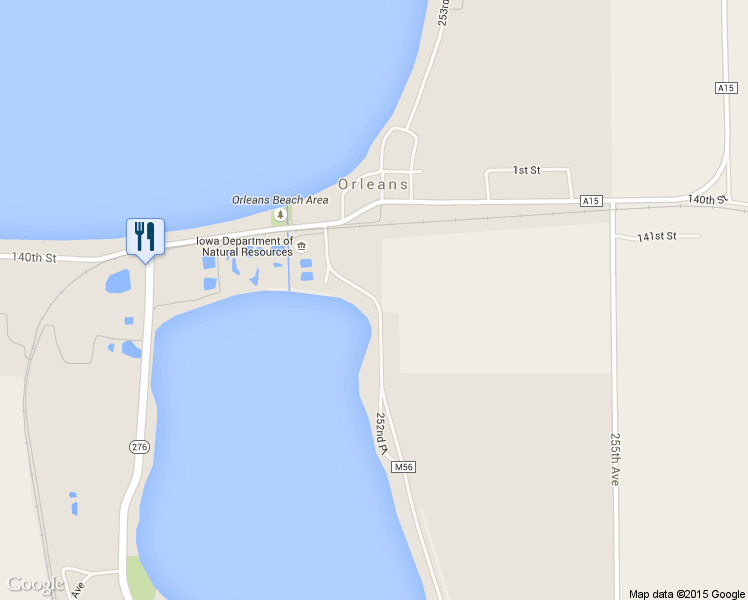 map of restaurants, bars, coffee shops, grocery stores, and more near 14205 Pioneer Beach Rd in Spirit Lake