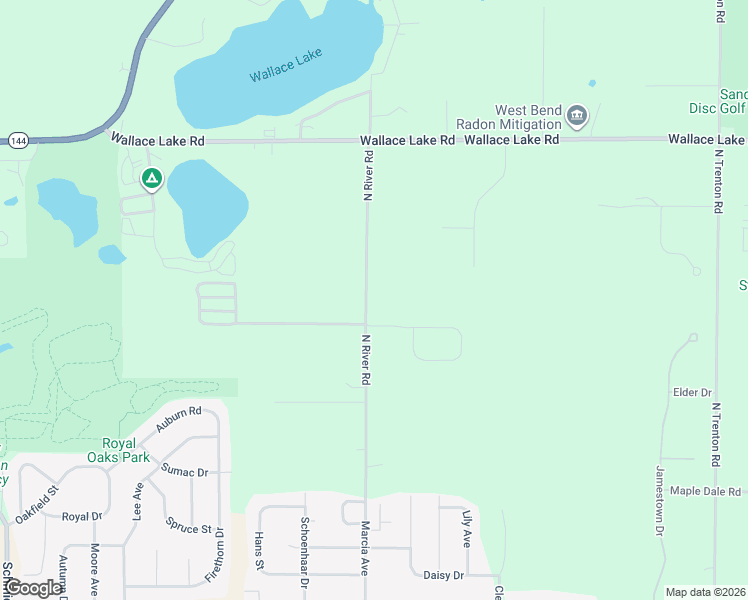 map of restaurants, bars, coffee shops, grocery stores, and more near 6930 North River Road in West Bend
