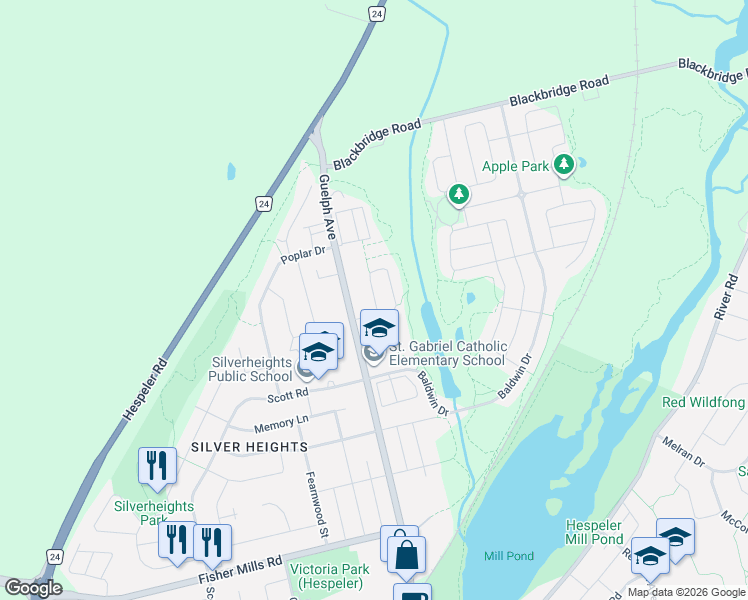 map of restaurants, bars, coffee shops, grocery stores, and more near 163 Fletcher Circle in Cambridge