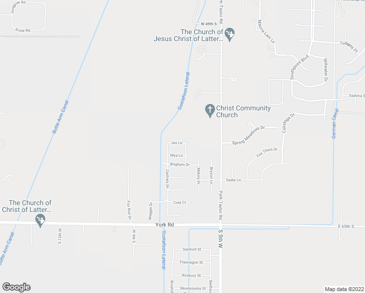 map of restaurants, bars, coffee shops, grocery stores, and more near 669 Jex Lane in Idaho Falls
