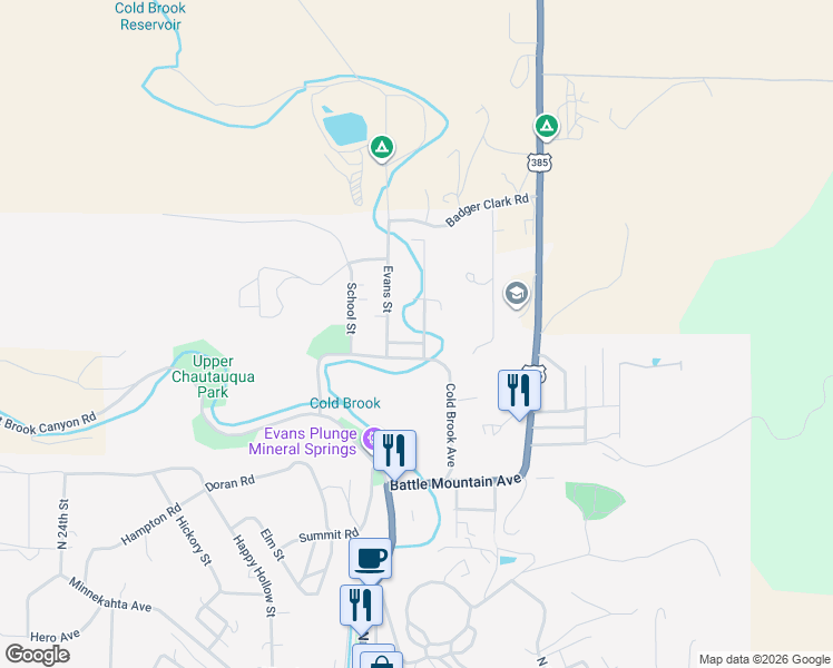 map of restaurants, bars, coffee shops, grocery stores, and more near 1420-1488 Germond St in Hot Springs