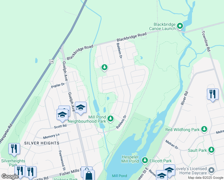 map of restaurants, bars, coffee shops, grocery stores, and more near 11 Chase Crescent in Cambridge