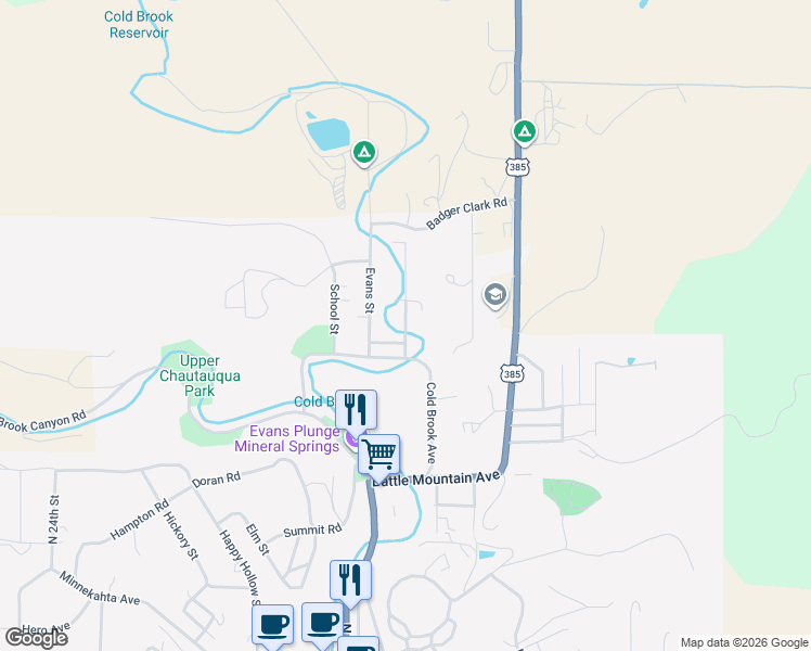 map of restaurants, bars, coffee shops, grocery stores, and more near 1488 Germond St in Hot Springs