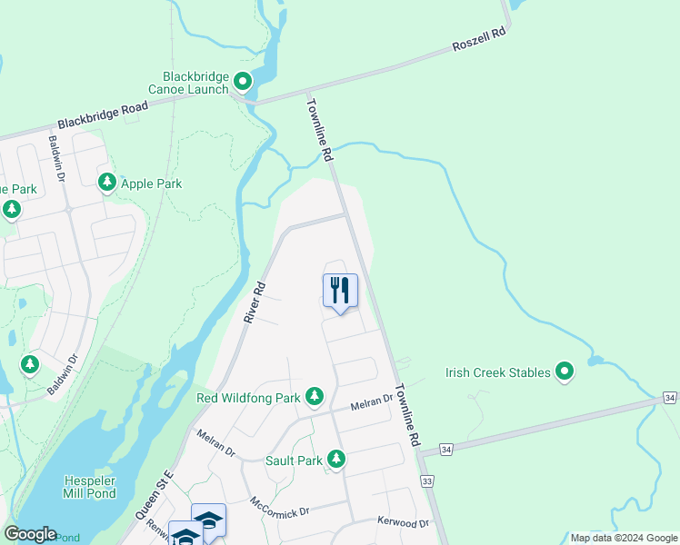 map of restaurants, bars, coffee shops, grocery stores, and more near 79 Skipton Crescent in Cambridge