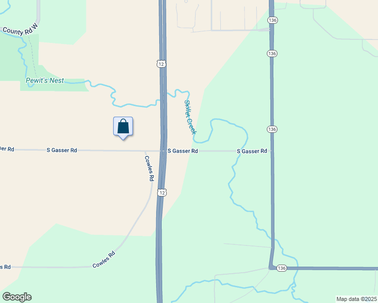 map of restaurants, bars, coffee shops, grocery stores, and more near South Gasser Road in Baraboo