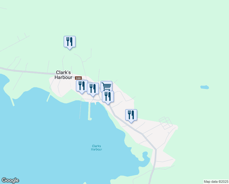 map of restaurants, bars, coffee shops, grocery stores, and more near 2751 Main Street in Clark's Harbour