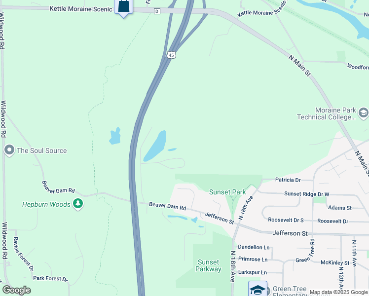 map of restaurants, bars, coffee shops, grocery stores, and more near 7068 Timblin Drive in West Bend