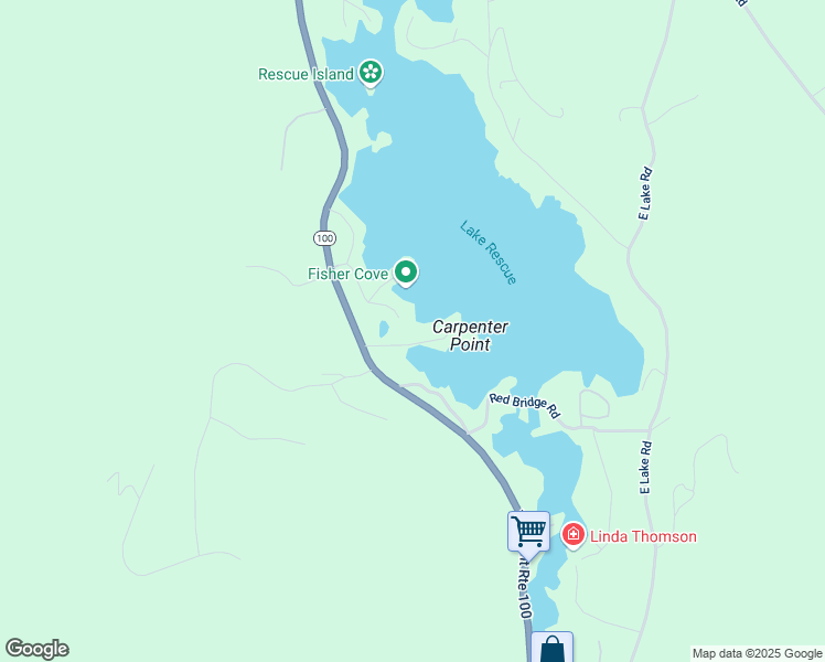 map of restaurants, bars, coffee shops, grocery stores, and more near 149 North Shore Drive in Windsor County