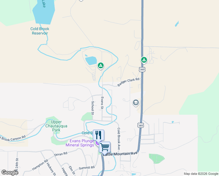 map of restaurants, bars, coffee shops, grocery stores, and more near 1530 Germond Street in Hot Springs